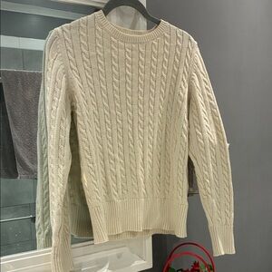 Cable Knit Cream Sweater